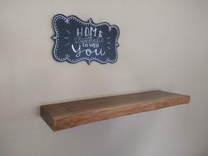 Natural Edge Black Walnut Floating Shelves