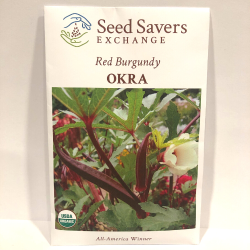 Red Burgundy Okra, Organic