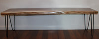 Thumbnail for Natural Edge Custom Black Walnut Bench