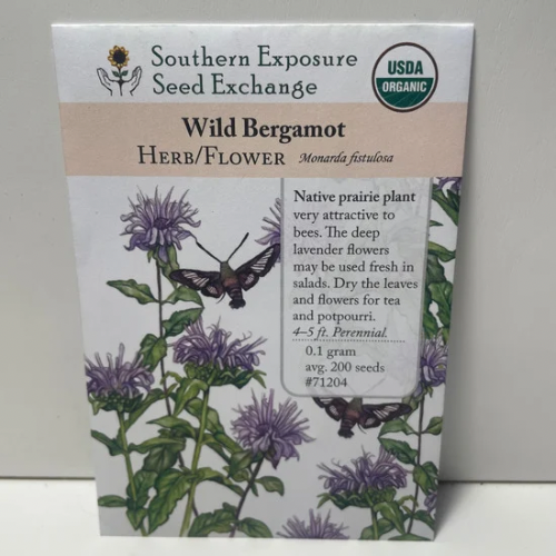 Wild Bergamont or Bee Balm Seeds, Native to the United States, Organic