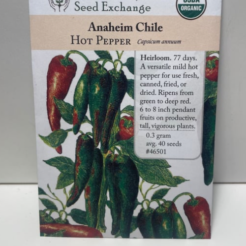 Anaheim Pepper Seeds, 1894 Heirloom, Organic