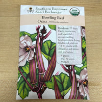 Thumbnail for Bowling Red Okra, Organic Heirloom Seeds