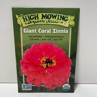 Thumbnail for Giant Coral Zinnia Seeds, Organic