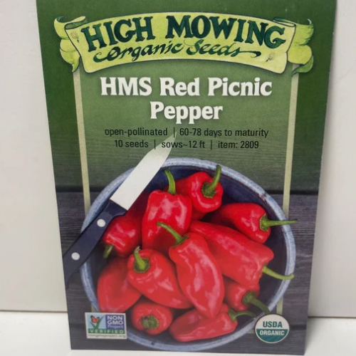 HMS Red Picnic Pepper Seeds, Organic