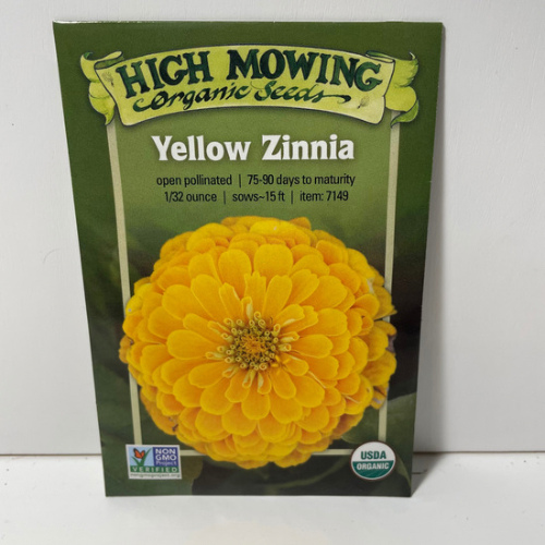 Organic Golden Yellow Zinnia
