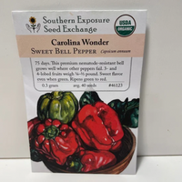 Thumbnail for Carolina Wonder Sweet Pepper Seeds, Organic