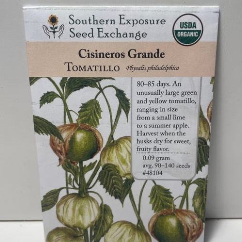 Cisineros Grande Tomatillo Seeds, Organic