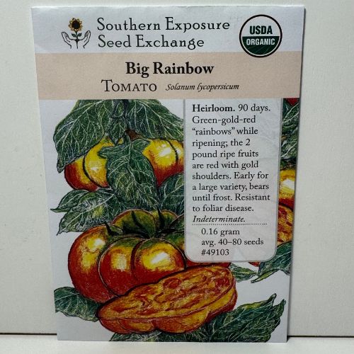 Big Rainbow Tomato, Organic, 1990 Polk County, Minnesota