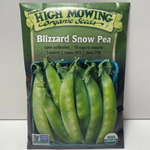 Blizzard Snow Pea Seeds, Organic,