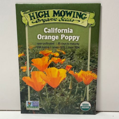 California Orange Poppy Seeds, Organic