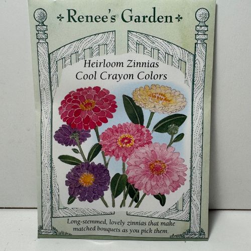 Cool Crayon Colors Zinnia Mix Seeds, Heirloom Mix