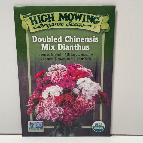 Doubled Chinensis Mix Dianthus Seeds, Organic