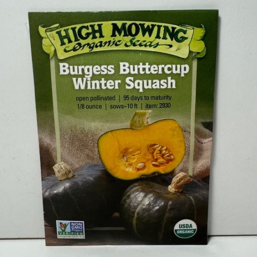 Burgess Buttercup Squash, 1952 Heirloom, Organic