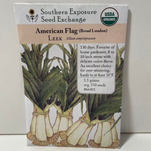 American Flag Leek Seeds, Organic