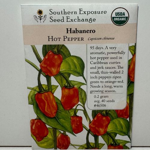 Habanero Pepper, Hot Pepper, Organic, Heirloom