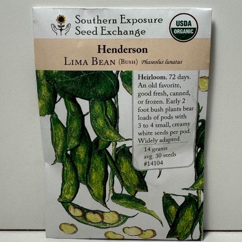 Henderson Bush Lima Bean, 1889 Heirloom - Organic and Covnentional Available