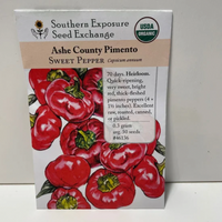 Thumbnail for Ashe County Pimento Sweet Pepper Seeds, pre 1900 Heirloom, Organic