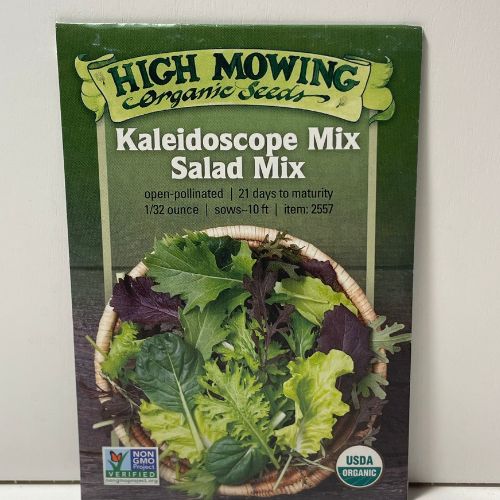 Kaleidoscope Mix Salad Mix Seeds, Mustard Greens, Asian Greens, Organic