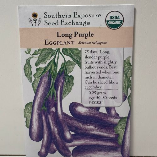 Long Purple Eggplant Seeds, Organic
