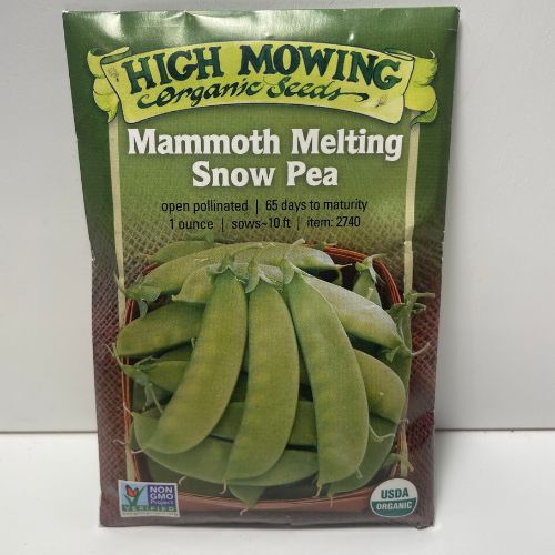 Mammoth Melting Snow (Sugar) Pea, Tall, 1893 Heirloom Organic,