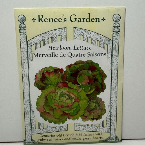 Merveille des Quatre Saisons Lettuce, 1885 Heirloom, Renee's Garden Seeds