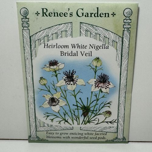 Bridal Veil White Nigella, Heirloom, Cottage Classic