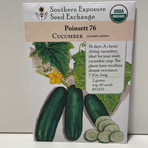 Poinsett 76 Cucumber Seeds, Organic