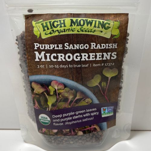 Purple Sango Radish Microgreen Seeds, Organic