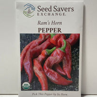 Thumbnail for Ram's Horn Pepper Seeds, Heirloom (Hot), Organic