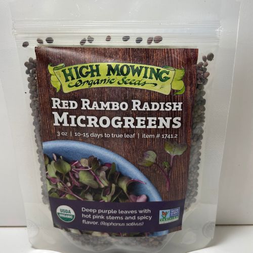 Red Rambo Radish Microgreen Seeds, Organic