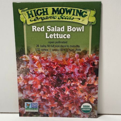 Red Salad Bowl Lettuce Seeds 1955 Heirloom, Organic