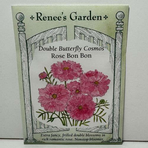 Cosmos Rose Bon Bon Seeds, Double Cosmo, French