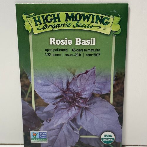 Rosie Basil Seeds, Organic Purple Basil