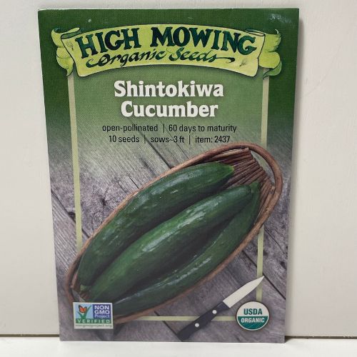 Shintokiwa Cucumber Seeds, Japanese Burpless, Organic