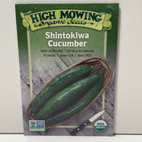 Thumbnail for Shintokiwa Cucumber Seeds, Japanese Burpless, Organic