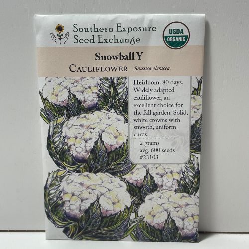 Snowball Y Cauliflower Seeds, 1947 heirloom, Organic