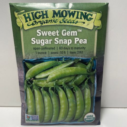 Sweet Gem Sugar Snap Pea Seeds, Organic,