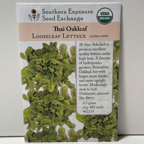Thai Oakleaf Looseleaf Lettuce Seeds, Organic