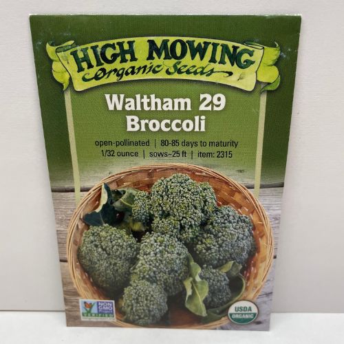 Waltham 29 Broccoli Seeds, Organic