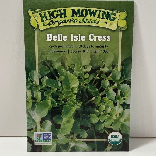 Organic Belle Isle Cress Open Pollinated Seeds