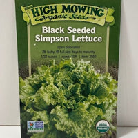 Thumbnail for Organic Black Seeded Simpson Lettuce Open Pollinated Seeds