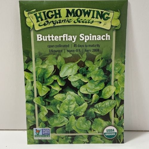 Organic Butterflay Spinach Open-Pollinated Seeds