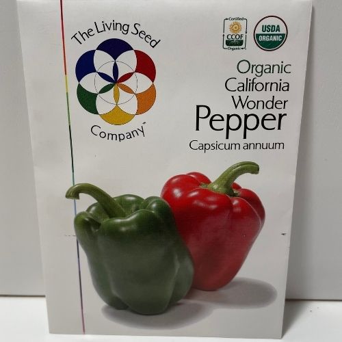 Organic California Wonder Pepper Heirloom Seeds