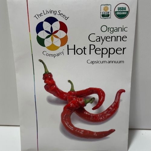 Cayenne Hot Pepper, Heirloom, Organic