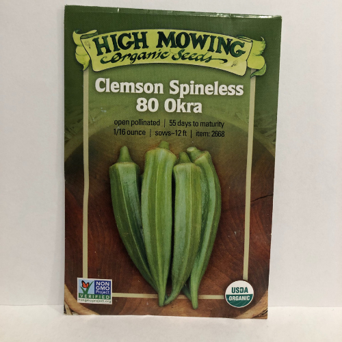 Clemson Spineless 80 Okra, Organic