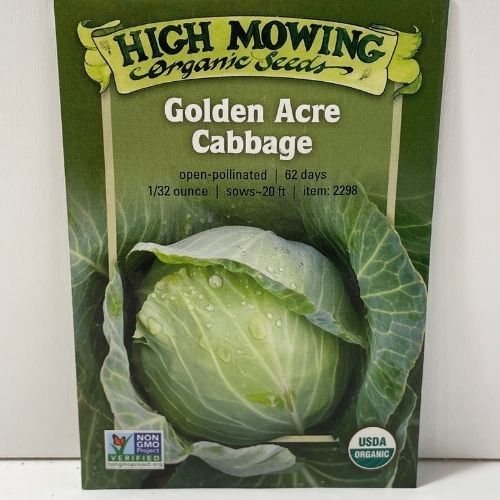 Organic Golden Acre Cabbage Heirloom Seeds