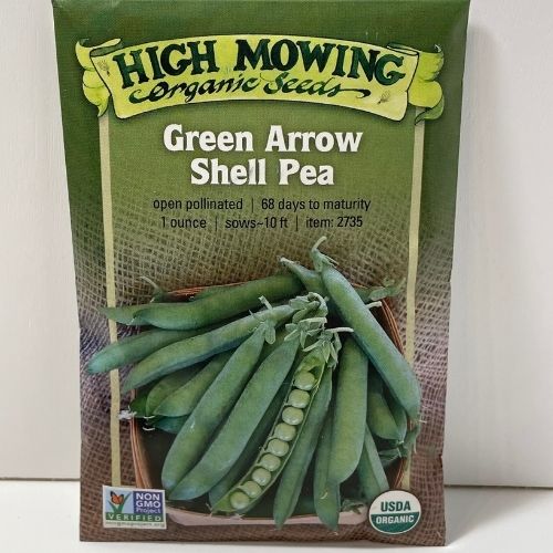 Organic Green Arrow Shell Pea Seeds
