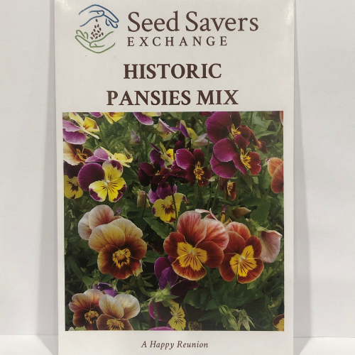 Historic Pansies Mix Flower, Heirloom Look-A-Alike, Pansy