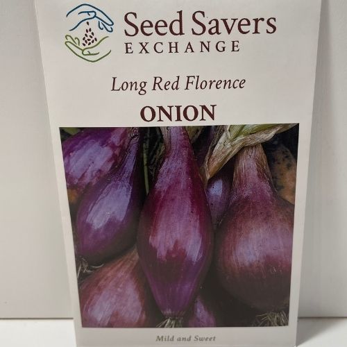 Long Red Florence Onion Heirloom Open Pollinated Seeds