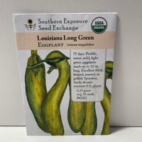 Thumbnail for Louisiana Long Green Eggplant, Organic Green Bananna Eggplant Seeds